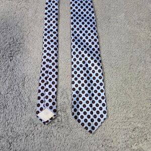 Berkley‎ Mens One Size Necktie Light Blue Polka Dot Geometric Silk Blend Classic